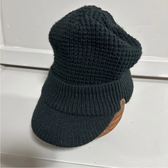 Adidas Black Cable Knit Climawarm Brim Beanie Fleece Lined Hat Women’s OSFM - Picture 5 of 9